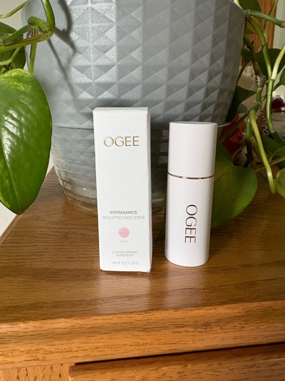OGEE Sculpted Face Stick Blush Contour Organic Clean Full Sz 8g PEARL EW NIB